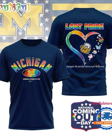 Michigan Wolverines 2025 Ncaa National Coming Out Day Lgbt Pride Unisex 3D Shirt