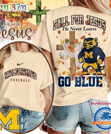 Michigan Wolverines 2025 Ncaa Season Fall For Jesus Unisex 3D Shirt