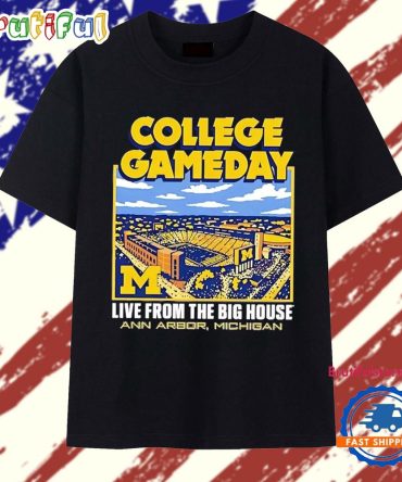 Michigan Wolverines Collage Gameday 2025 Live From The Big House T Shirt