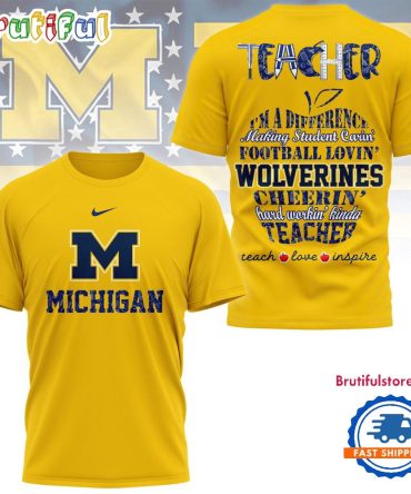 Michigan Wolverines Teacher Pride 2025 Unisex 3D Shirt