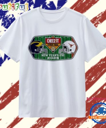 Michigan Wolverines Vs Texas Longhorns New Year’S Eve 2025 Citrus Bowl 2-Team Logo T Shirt