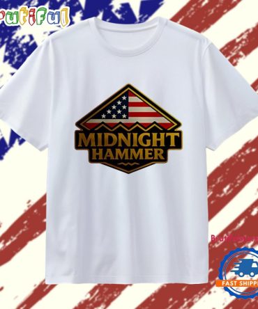 Midnight Hammer B-2 Super Hero American Flag T Shirt