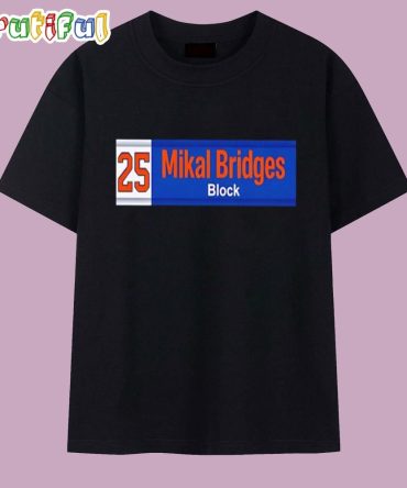 Mikal Bridges Block Ny Knicks T Shirt