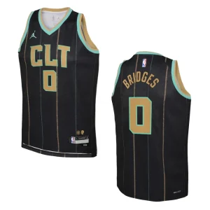 Charlotte Hornets 2022-23 City Edition Youth Miles Bridges Black Jersey - Alzaintravels