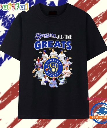 Milwaukee Brewers All Time Greats Players Signatures T Shirt