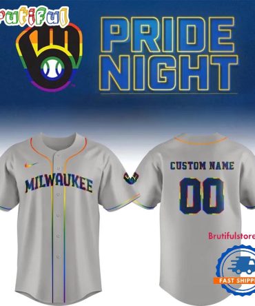 Milwaukee Brewers Pride Night Custom Name And Number Jersey Shirt