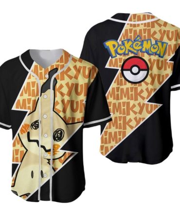Stylish Mimikyu Pokémon Baseball Jersey - Unique Fan Apparel For All Ages!