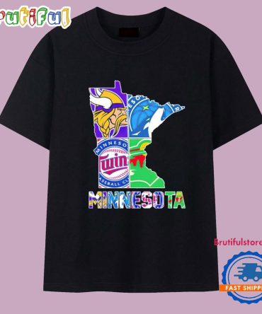 Minnesota Sports State Logo 2025 T Shirt