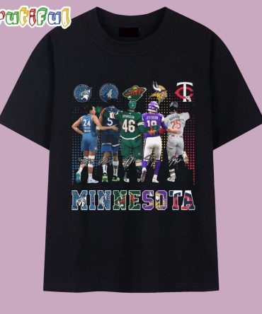 Minnesota Sports Team Player Signature 2025 T Shirt