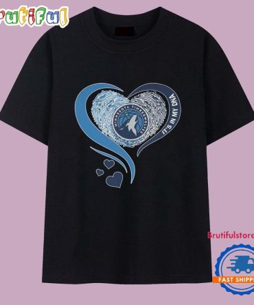 Minnesota Timberwolves It’S In My Dna Heart Logo 2025 T Shirt