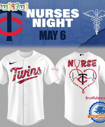 Minnesota Twins Baseball Nurses Night 2025 White Jersey Shirt