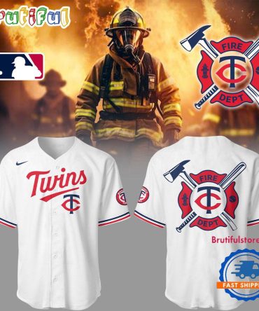 Minnesota Twins X Firefighter Appreciation Night White Baseball Jersey