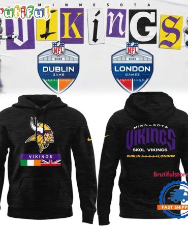 Minnesota Vikings 2025 Dublin And London Vikings Hoodie Shirt