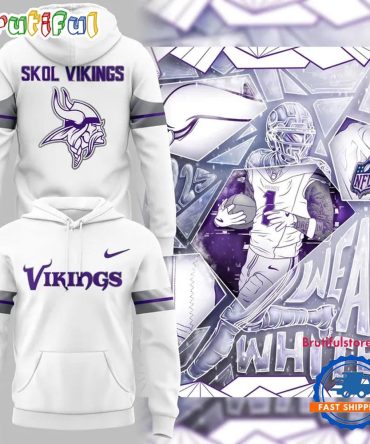 Minnesota Vikings 2026 Nfl Skol Vikings White Hooide
