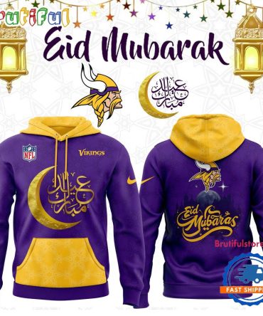 Minnesota Vikings X 2025 Eid Mubarak Limited Hoodie Shirt