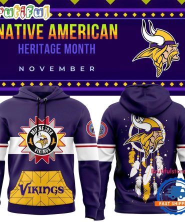 Minnesota Vikings X Native American Heritage Month Limited Hoodie