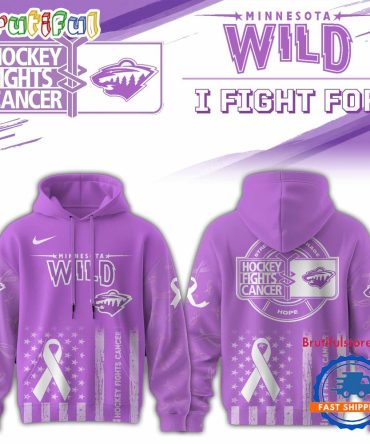 Minnesota Wild 2025 Nhl Hockey Fights Cancer Limited Edition Hoodie Shirt
