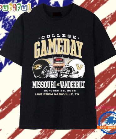 Missouri Tigers Vs Vanderbilt College Gameday On October 25 2025 In Nashville Tn Helmet T Shirt