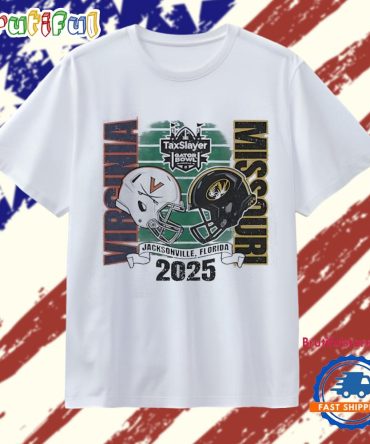 Missouri Tigers Vs Virginia Cavaliers 2025 Gator Bowl Helmet T Shirt