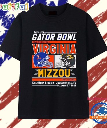 Missouri Tigers Vs Virginia Cavaliers 2025 Taxslayer Gator Bowl Head To Head T Shirt