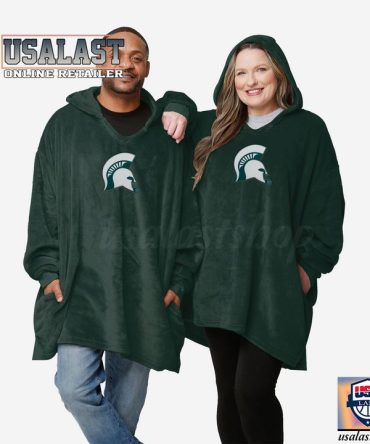 New Ncaa Michigan State Spartans Lightweight Blanket Hoodie Hoodie Blanket