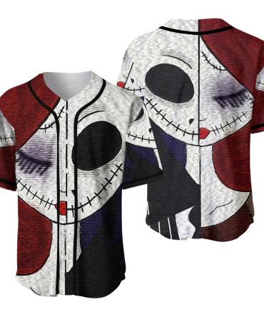 Spooky Style: Unisex Skull Graphic Baseball Jersey – Perfect For Halloween!