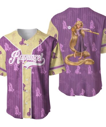 Rapunzel Baseball Jersey – Stylish Purple & Yellow Tangled Design For Fans