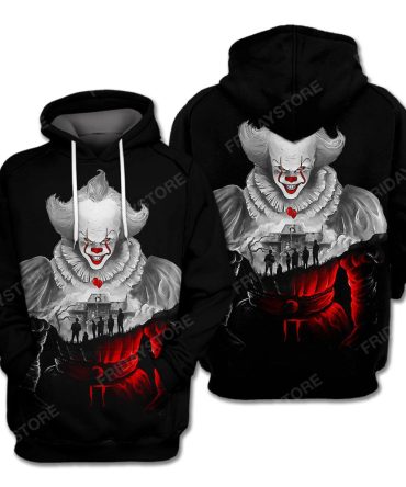 Halloween Hoodie Pennywise Hoodie Haunted House Of Pennywise Hoodie Horror Hoodie