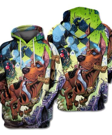 Hoodie Scooby Doo Hoodie Scooby Doo Escaping  Spider Hoodie