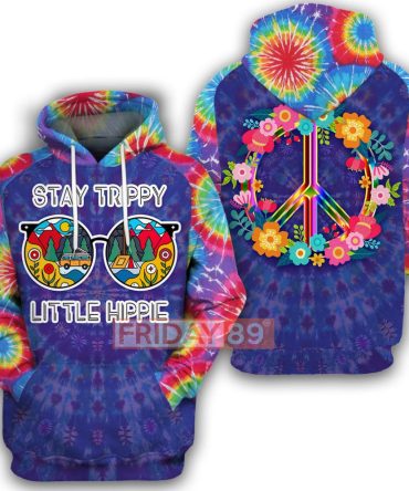 Hippie Hoodie Little Hippie Peace Love Tie Dye T-Shirt Hoodie Adult