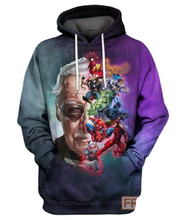 Stan Lee Marvel Hoodie Stan Lee & Super Hero Shirt Stan Lee Memorial T-Shirt Stan Lee Marvel Shirt