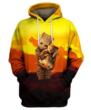 Lk T-Shirt Groot Hug Lion T-Shirt Awesome Disney Hoodie