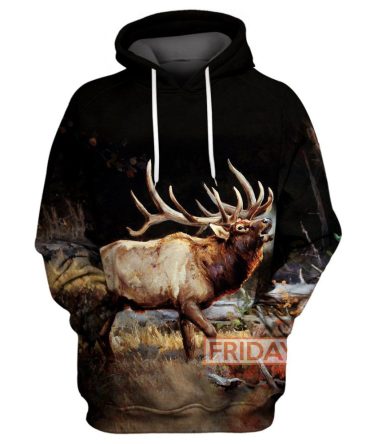 Hunting Hoodie Beauty Deer Moose Wildlife Art Hunting T-Shirt Hunting Shirt