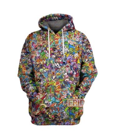 Pokemon T-Shirt Pokemon All Pocket Monsters T-Shirt Hoodie