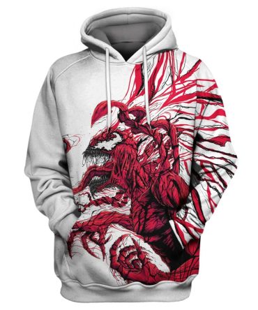 Carnage Venom Shirt Venom Carnage Tee Red White Hoodie Marvel Venom Hoodie