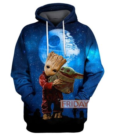 Star Wars Groot T-Shirt Star Wars Groot And Baby Yoda T-Shirt Amazing Star Wars Hoodie