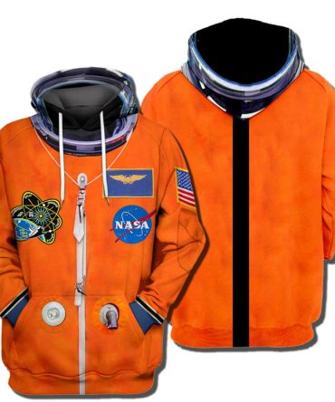 Nasa Hoodie Astronaut Space Suit Cosplay Costume Orange T-Shirt Nasa Shirt