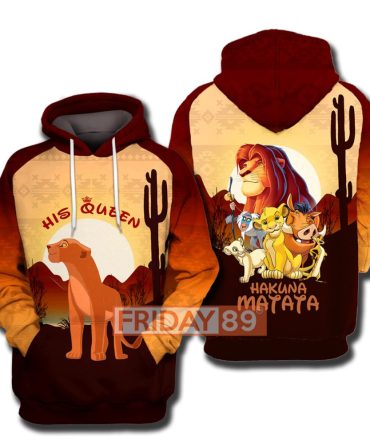 Lk T-Shirt His Queen Nala Hakuna Matata T-Shirt Dn Couple Hoodie