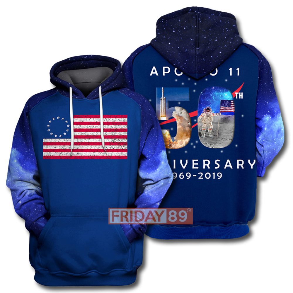 Nasa T-Shirt 50Th Anniversary Apollo 11 Moon Landing T-Shirt Amazing Nasa Hoodie