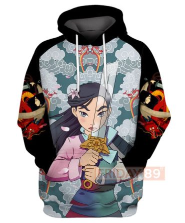 Mulan T-Shirt Mulan Warrior Disney Princess Beauty Art Mushu T-Shirt Dn Hoodie
