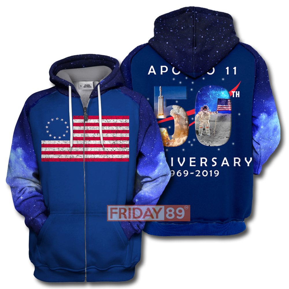 Nasa T-Shirt 50Th Anniversary Apollo 11 Moon Landing T-Shirt Amazing Nasa Hoodie - Image 4
