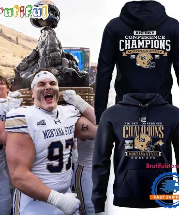 Montana State Bobcats Football 2025 Big Sky Conference Champions Hoodie