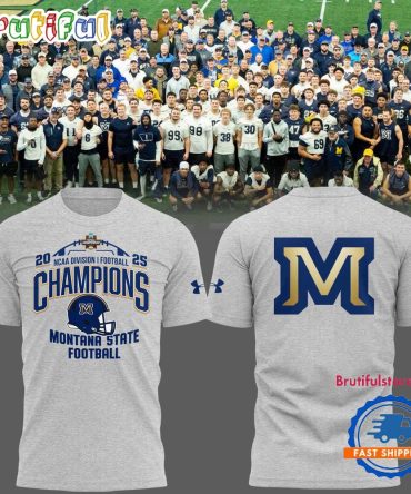 Montana State Bobcats Football 2025 Ncaa Division Champions T Shirt