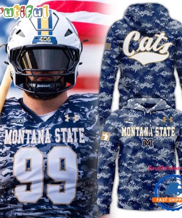 Montana State Bobcats Football 2025 Salute To Service Hoodie