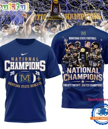 Montana State Bobcats Ncaa 2026 National Champions All Team Special New T Shirt