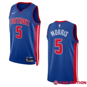 Monte Morris Icon Edition Detroit Pistons 2022-23 Blue Swingman Jersey - Alzaintravels