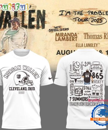 Morgan Wallen X Cleveland Browns 2025 White Shirt