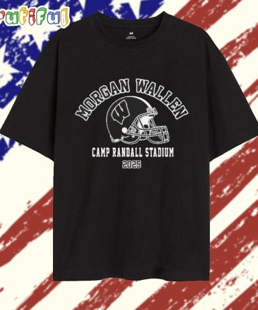 Morgan Wallen X Wisconsin Badgers Camp Randall Helmet T Shirt