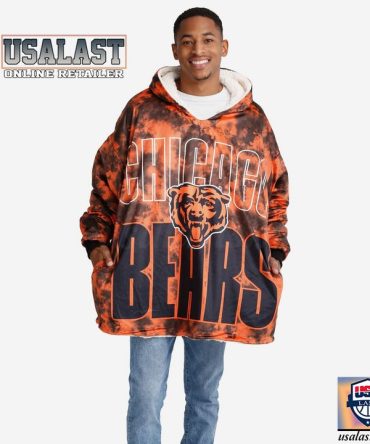 Chicago Bears Camouflage Fleece Blanket Hoodie
