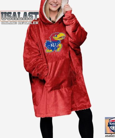 Kansas Jayhawks Ncaa Blanket Hoodie Hoodie Blanket